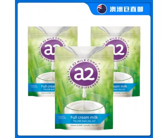 【澳洲直邮包邮】A2 成人全脂奶粉 1公斤x3袋/箱(3周岁+) 【澳洲直邮包邮】A2 成人全脂奶粉 1公斤x3袋/箱(3周岁+)